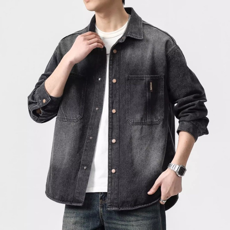 Winter Clothing Brand - Veste en jean pour hommes, bouton
