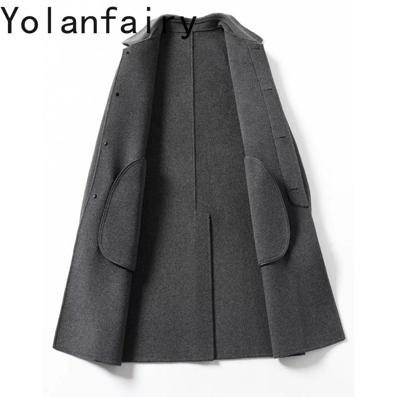 Quality Winter Clothing Jacket - YOLANFAIRY Manteaux en laine 95% pour